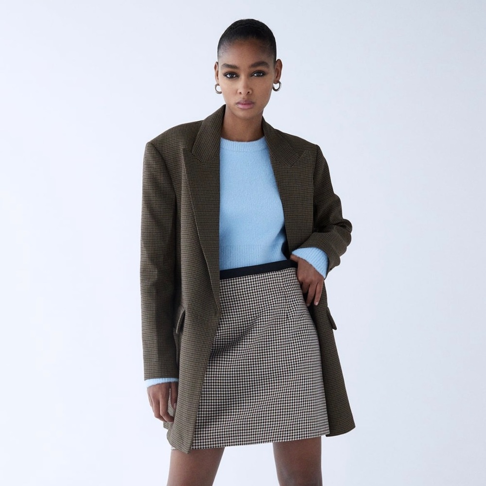 NWOT Zara Plaid Mini Skirt